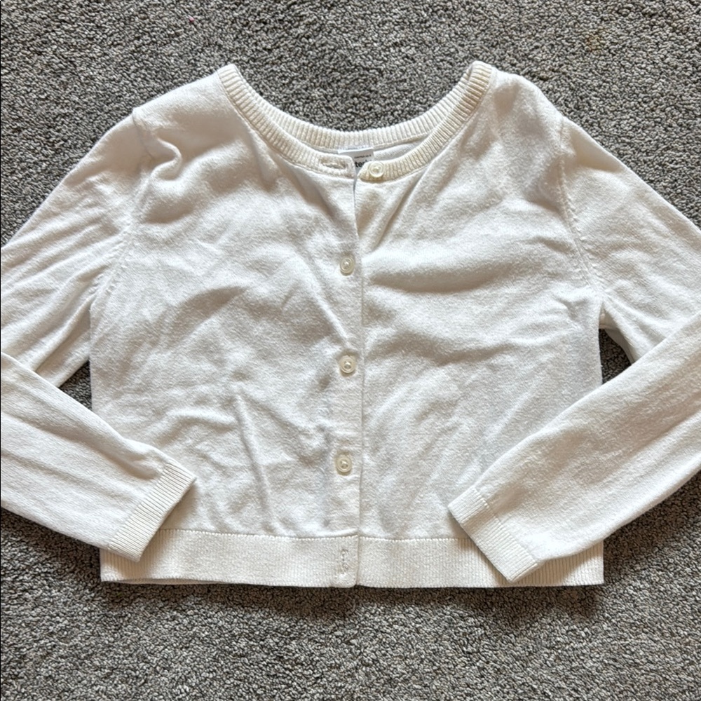 White Button-Up Cardigan